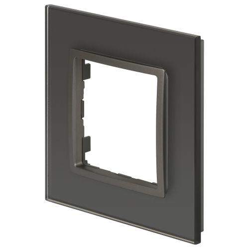 Рамка для розеток и выключателей ЭРА Elegance 14-5101-16 на 1 пост стекло титан Эра Б0065833