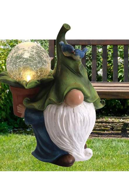 Светильник садовый &quot;Гномик&quot; 18х16х27 тепл. бел. на солнечной батарее аккумулятор AA NI-MH 600мА.ч КОСМОС KOC_SOL249_G2