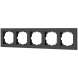 Рамка для розеток и выключателей Accent 6-505-05 на 5 постов СУ антрацит Intro Б0063728