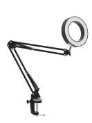 Светильник настольный Desk038. 10Вт 5В 2А RA&gt;80 3 реж. цветности диммируемая струбцина черн. КОСМОС KOC_DESK038