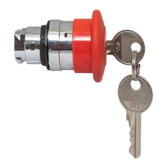 Механизм кнопки исполнительный XB4 "Грибок" поворотн. с фиксацией с замком красн. PROxima EKF XB4BA1F-R