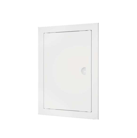 Люк-дверца ревизионная 218х218мм фланец 196х196мм с ручкой АБС бел. EVECS Л2020Р