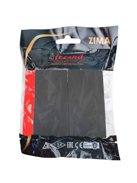 Выключатель 2-кл СП ZIMA IP20 10А безвинт. зажим черн. бархат LEZARD 704-4288-101QC