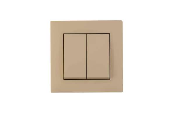 Выключатель 2-клав. Karea RIZZ крем Makel 88010003