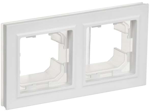 Рамка 2-м BRITE РУ-2-БрАБ-44 IP44 арктич. бел. IEK BR-M22-44-K91