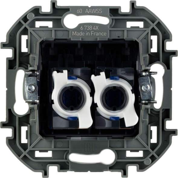 Механизм розетки компьютерной RJ45 2-м Inspiria CAT.6 UTP бел. Leg 673840