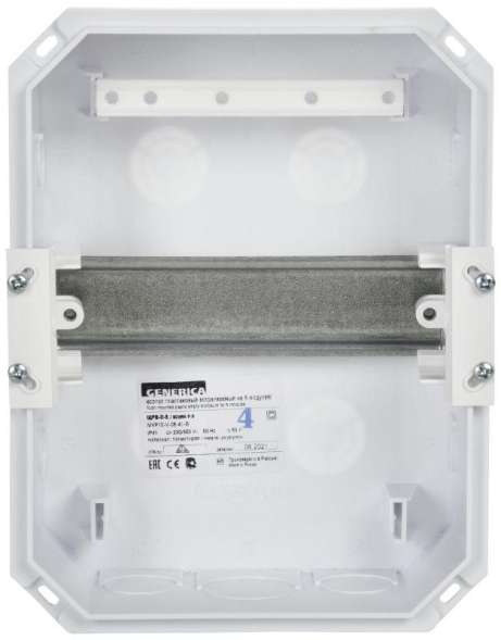 Бокс ЩРВ-П-6 мод. встраив. пластик IP41 GENERICA IEK MKP12-V-06-41-G