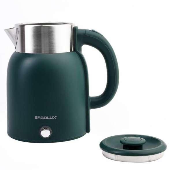 Чайник электрический ELX-KS13-C05 PRO нерж.сталь/пластик 1.6л 220-240В 2000Вт зел. ERGOLUX 15331
