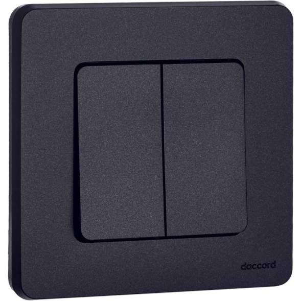 Механизм выключателя 2-кл. Inspiria 10А IP20 250В 10AX антрацит Leg 673623