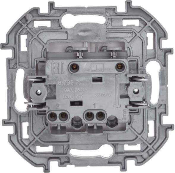 Механизм выключателя 2-кл. Inspiria 10А IP20 250В 10AX бел. Leg 673620