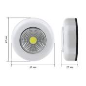 Фонарь светодиодный подсветка SB-101 пушлайт (СОВ 3хААА 1шт в пак.) бел. Трофи Б0052747