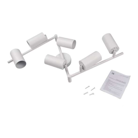 Светильник PCL-0606 6xGU10 IP20 230В WH настен./потолочн. декор. под лампу JazzWay 5066786