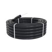 Труба гофрированная ПА d17мм ПВ-2 Dвн.16.8мм Dнар.21.2мм с протяж. черн. (уп.50м) DKC PA611721F2