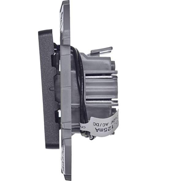 Механизм выключателя 2-кл. Inspiria 10А IP20 250В 10AX с подсветкой / индикацией антрацит Leg 673633