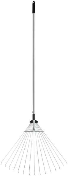 Грабли веерные регулируемые телескопические 15 зубьев 180-630мм длина 1200-1540мм FIT 77007