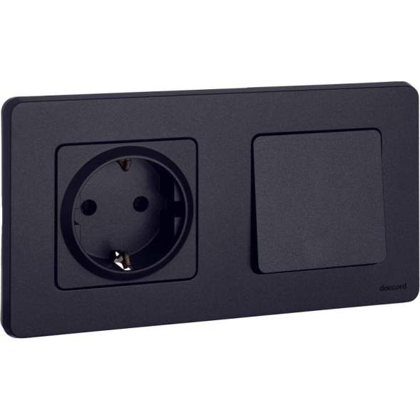 Механизм выключателя 1-кл. Inspiria 10А IP20 250В 10AX антрацит Leg 673603