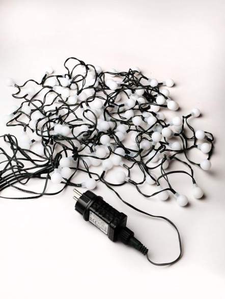 Гирлянда &quot;Шарики&quot; 100 LED 2.4см наружняя соед. до 3 мод. син. SHLights 4690601004321