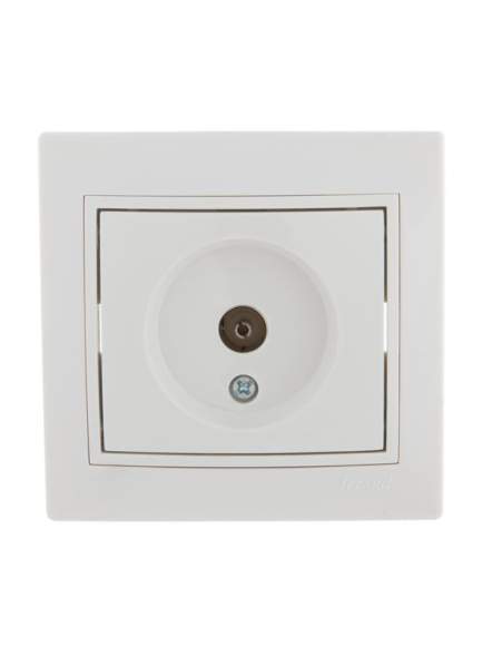 Розетка TV СП Мира проходная бел./бел. LEZARD 701-0202-129