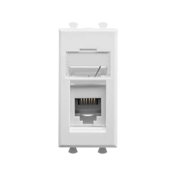 Розетка телефонная 1мод. Avanti &quot;Белое облако&quot; RJ12 модульная DKC 4400311