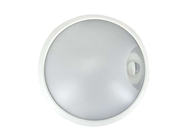 Светильник светодиодный WP 15 C 12W OP 840 D220 WH MDM 220х80мм 12Вт 4000К IP65 ЖКХ круглый пылевлагозащ. с датчиком движения бел. Русский Свет 15071523453