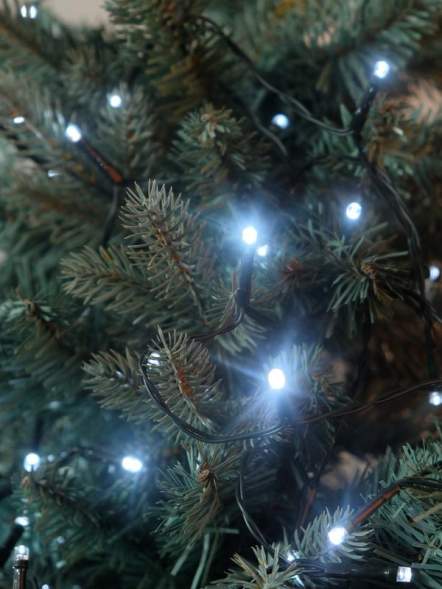 Гирлянда &quot;Нить&quot; 200 LED 20м уличная 3 АА батарейки 8 реж. бел. SHLights 4690601045454