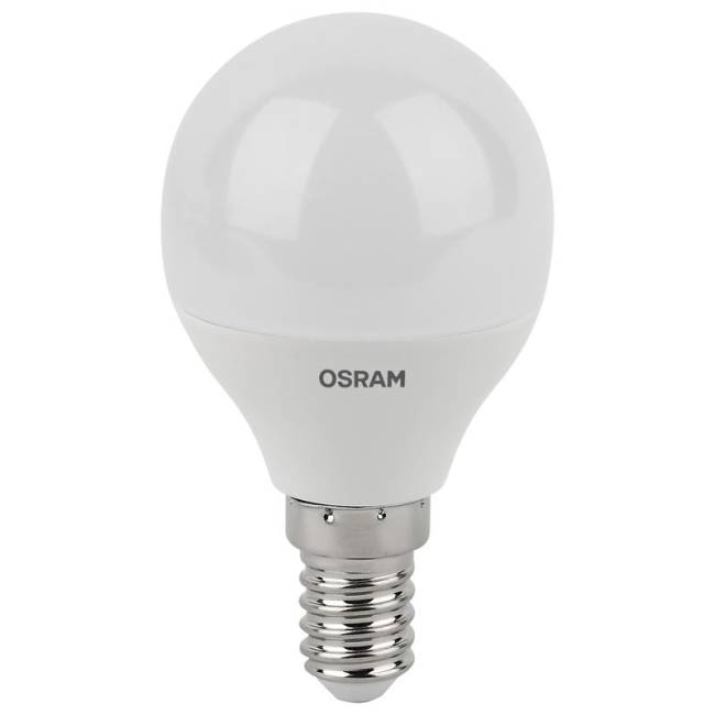 Лампа светодиодная LED Antibacterial P 5.5Вт шар матовая 4000К нейтр. бел. E14 470лм 220-240В угол пучка 200град. бактерицидн. покрыт. (замена 50Вт) OSRAM 4058075561618