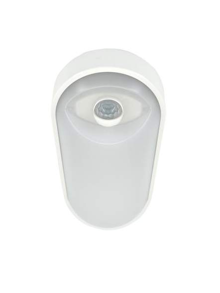 Светильник светодиодный WP 15 C 12W OP 840 W10L22 WH MDM 220х106х60мм 12Вт 4000К IP65 ЖКХ овал. пылевлагозащ. с датчиком движения бел. Русский Свет 15071524500