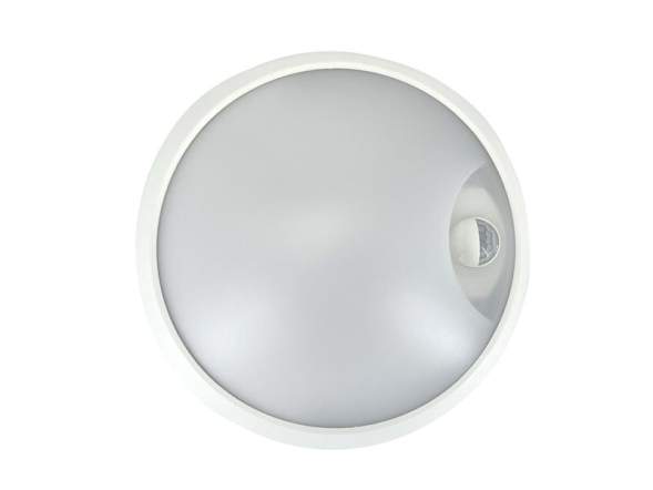 Светильник светодиодный WP 15 C 18W OP 840 D220 WH MDM 220х80мм 18Вт 4000К IP65 ЖКХ круглый пылевлагозащ. с датчиком движения бел. Русский Свет 15071524504