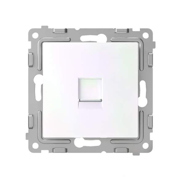 Розетка телефонная 1-м СП Pixel RJ11 механизм перламутр. TOKOV ELECTRIC TKE-PX-RT1-C04