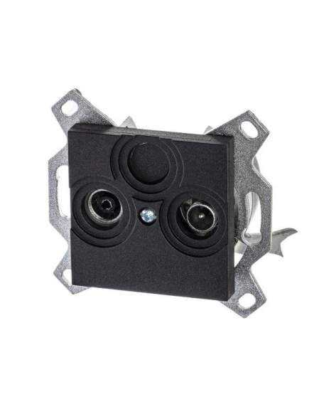 Розетка TV-R Levit оконечная антрацит ABB 2CHH083503A6063