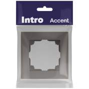 Рамка для розеток и выключателей Accent 6-501-09 на 1 пост СУ титан Intro Б0063769