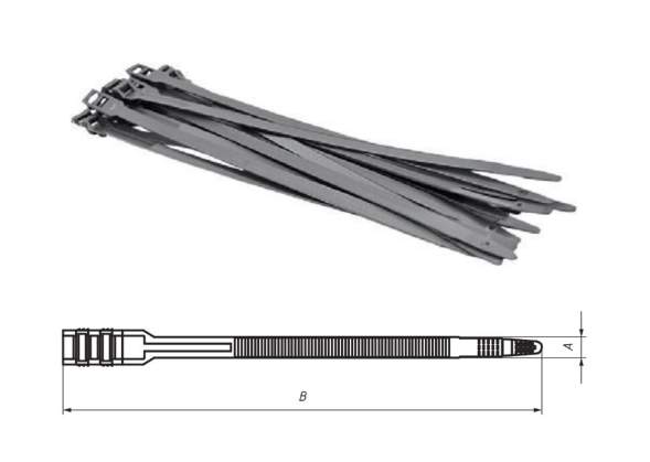 Стяжные ремешки E 778, упак. 100 шт. (НИЛЕД)