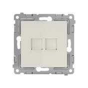 Розетка компьютерная 2-м СП Pixel RJ45 кат.5E механизм беж. TOKOV ELECTRIC TKE-PX-RC2-C02