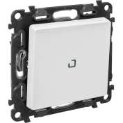 Механизм выключателя 1-кл. СП Valena Life 10А IP20 250В 10AX с подсветкой с лиц. панелью бел. Leg 752410