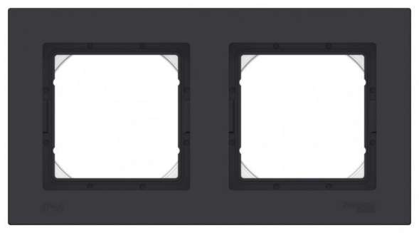 Рамка 2-м AtlasDesign Aqua IP44 карбон SchE ATN441002