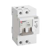 Выключатель автоматический дифференциального тока C 63А 30мА тип AC 6кА АД-2 (электрон.) защита 270В PROxima EKF DA2-6-63-30-pro