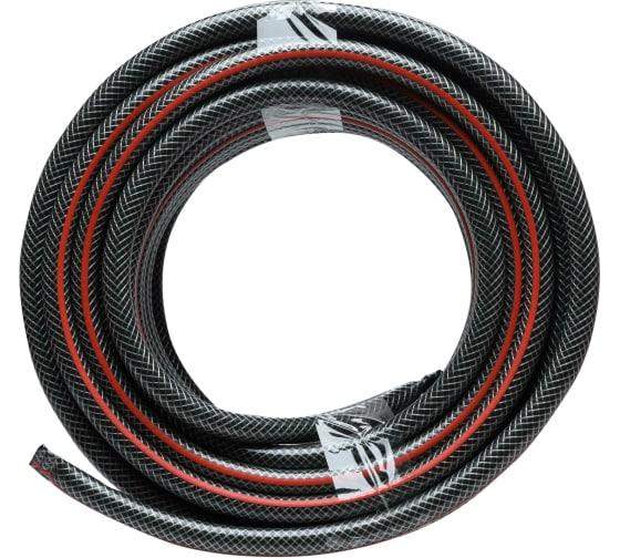 Шланг поливочный ПВХ усиленный премиум пищевой трехслойн. армир. 1/2 25м черн.-красн. Вихрь 73/7/2/10